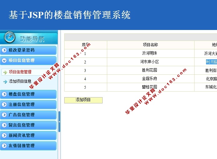 基于JSP的楼盘销售管理系统的设计与实现(MySQL)(含录像)