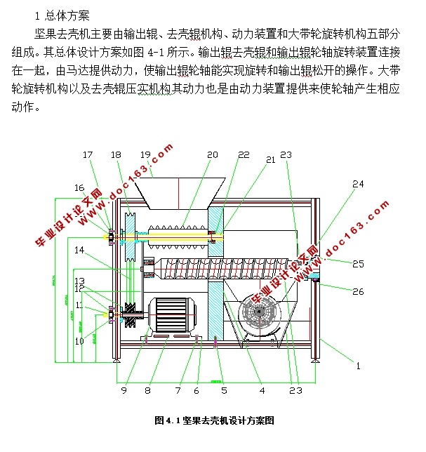 坚果去壳机结构设计(含CAD零件图装配图,PROE三维图)