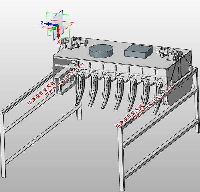 猪舍发酵床翻耙机设计(含CAD图,UG,SolidWorks三维图)