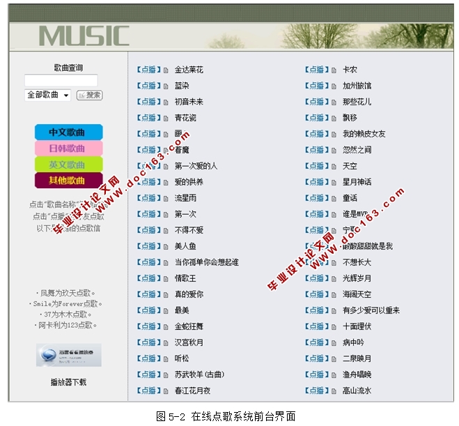鳯舞友情点歌(在线点歌)系统的设计与实现(ASP,SQLserver)