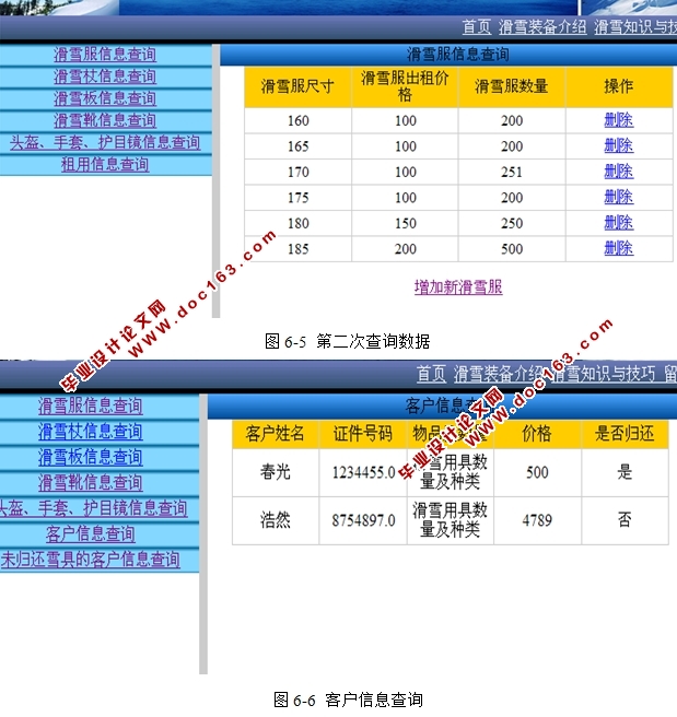 滑雪场雪具租赁管理系统的设计与实现(JSP,Oracle)