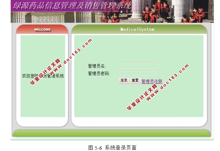 绿源药房信息管理及销售管理系统的设计和实现(JSP,SQLServer)
