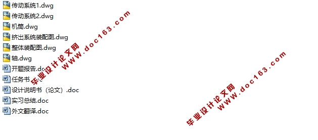 食品用双螺杆挤出机主机的设计(含CAD零件图装配图)