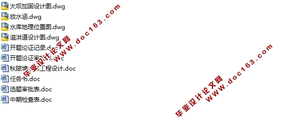 秋陂塘水库除险加固工程设计(含CAD图)