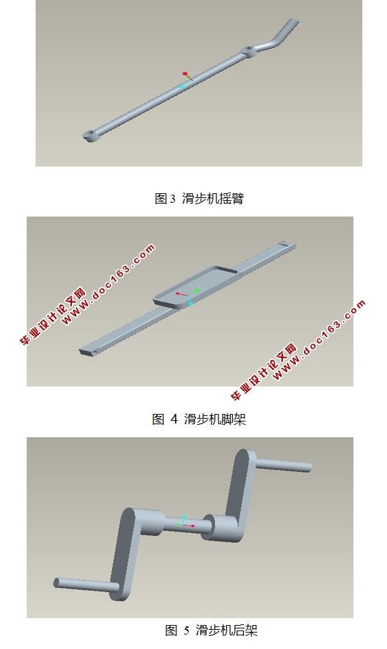 基于PROE的健身器材滑步机运动仿真(PROE三维图)