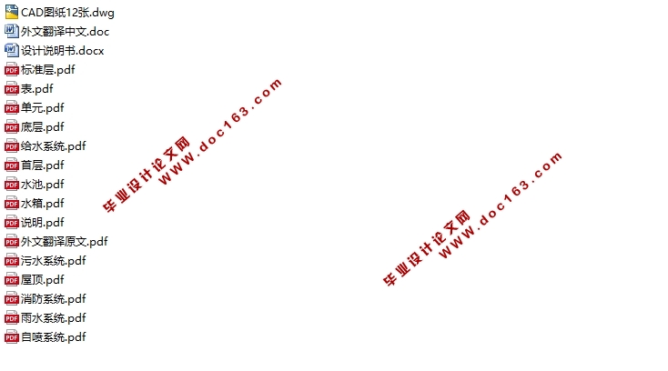 高层住宅楼给排水工程设计(含CAD图)
