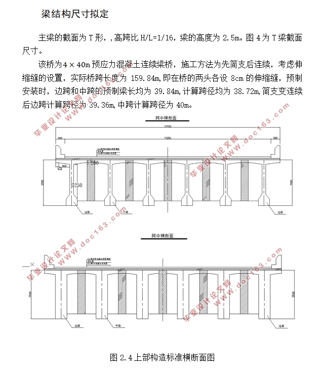 庙台子1号桥(4×40m预应力砼先简支后连续T梁桥)右幅设计(含CAD图)