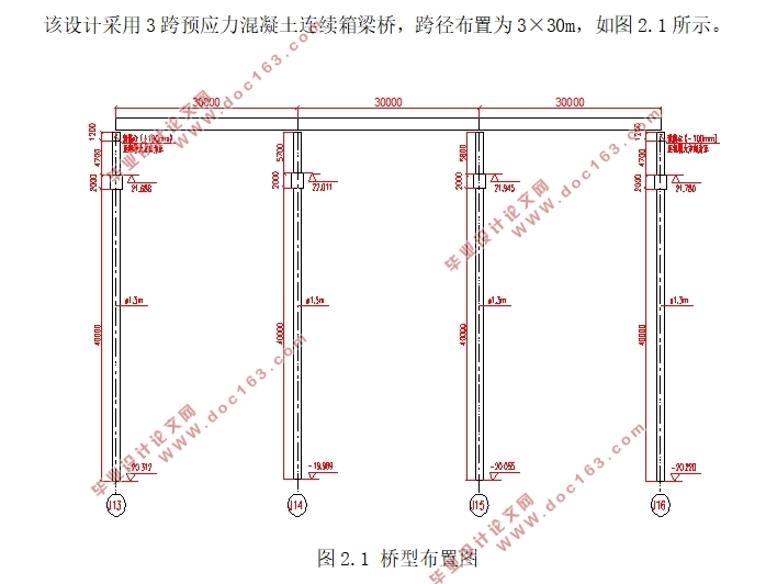 (3×30)m预应力混凝土连续箱梁桥施工图设计(含CAD图)