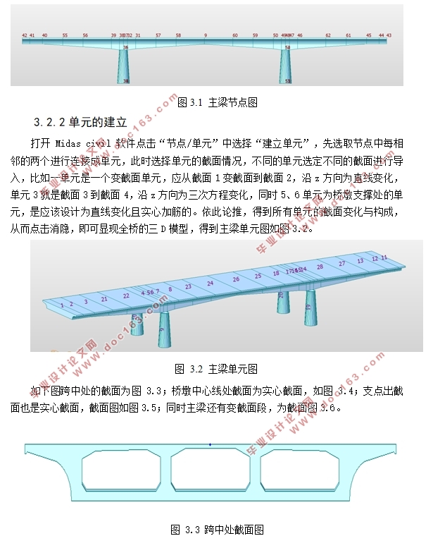 三跨连续梁桥动力响应分析(含CAD图)