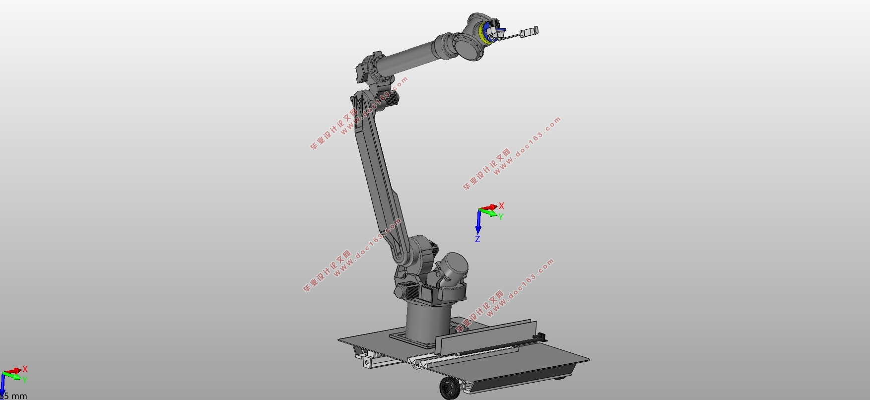 共享单车智能泊车机器人结构设计与分析(含CAD图,SolidWorks三维图)