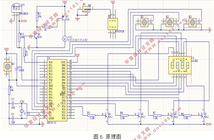 基于51单片机的温控风扇设计(附原理图,PCB图)