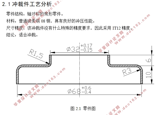 顶罩件冲压工艺分析与模具设计(含CAD零件图装配图,PROE三维图)