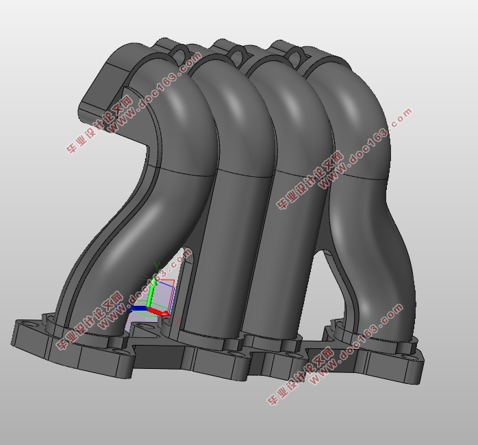 汽车进气歧管下壳模具结构设计及其成型过程CAE分析(含CAD图,SolidWorks三维图)