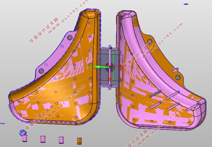 汽车后挡泥板注塑模具的CAD/CAE分析(含CAD零件装配图,UG三维图)