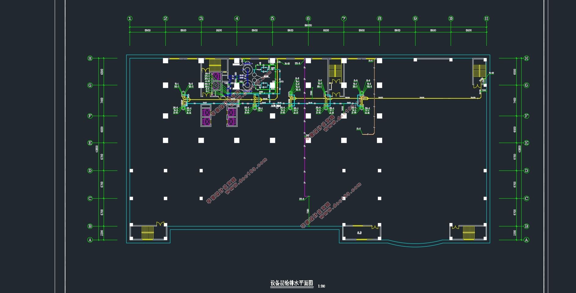 十六层重庆市天都宾馆建筑给排水设计(附CAD施工图)