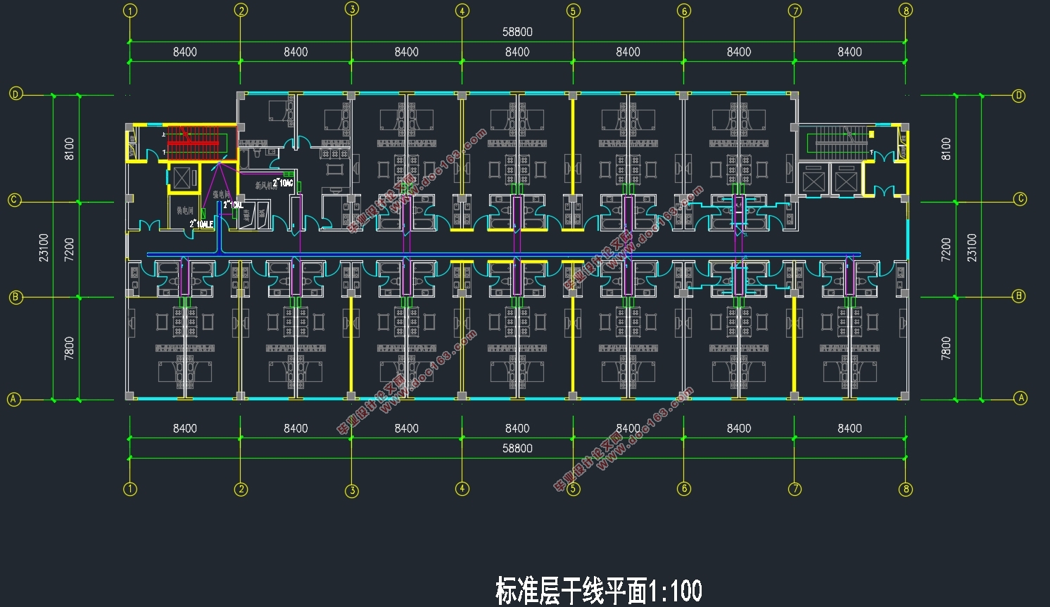 江宁酒店式公寓(二类高层建筑)电气设计(附CAD电气图)