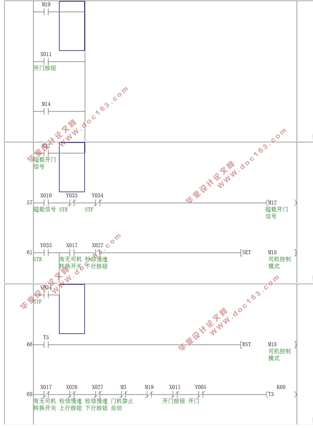 变频调速观光电梯电气控制系统设计(附CAD图,GX程序代码)