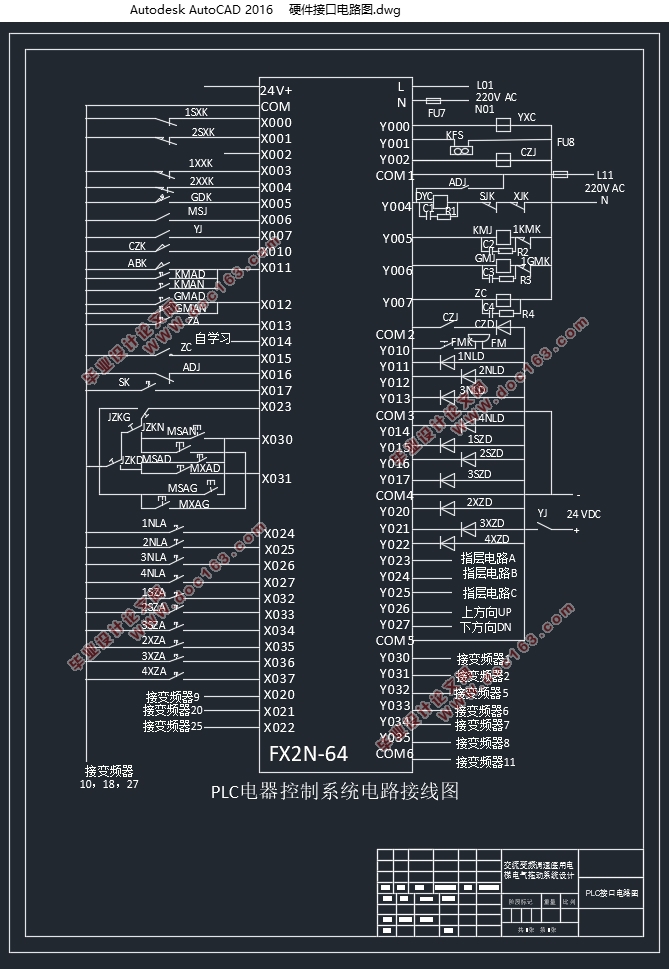 交流变频调速医用电梯电气拖动系统设计(附CAD图,PLC梯形图)