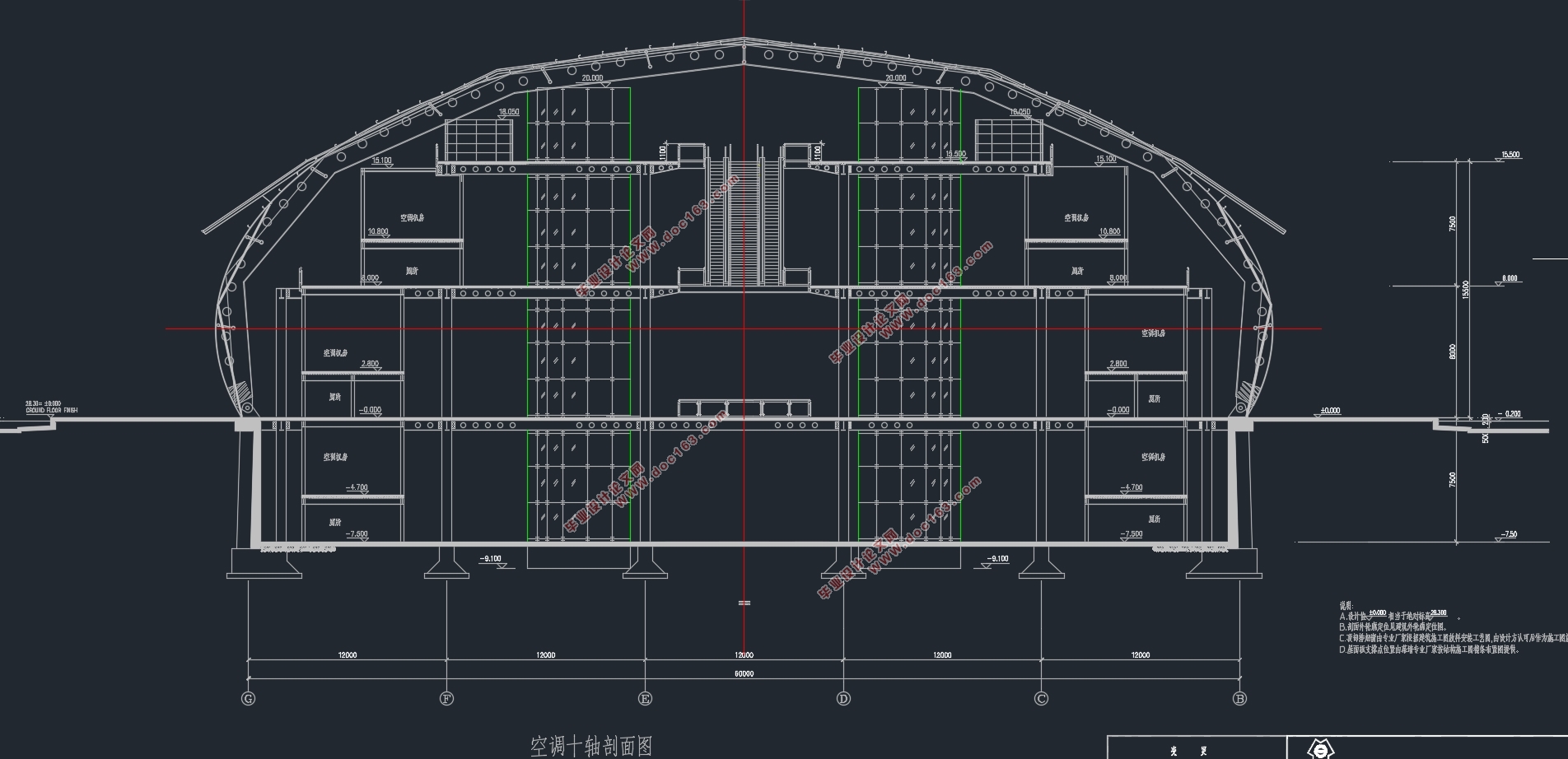 ����28000ƽ���Ͼ�������Ƽ�����Ŀյ��������(��CADͼ)