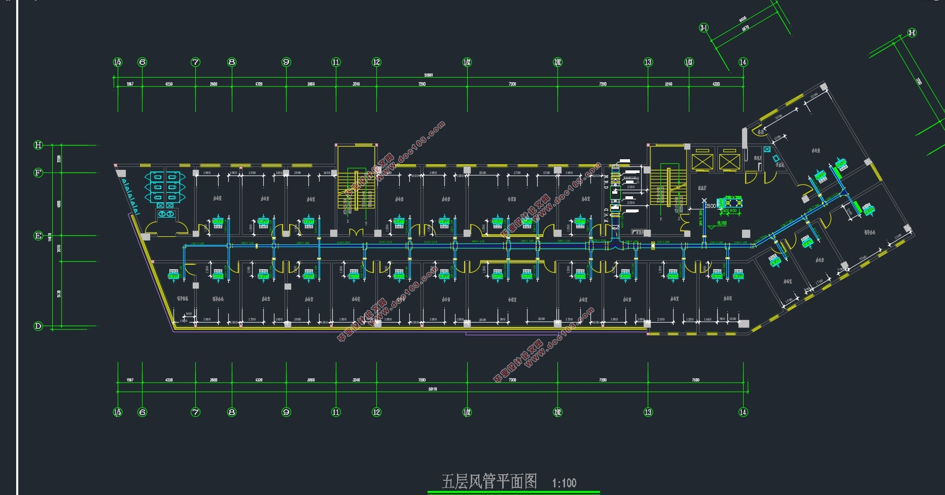 ���㱱����ĳ�ۺϴ�¥ͨ��յ��������(��CADͼ)