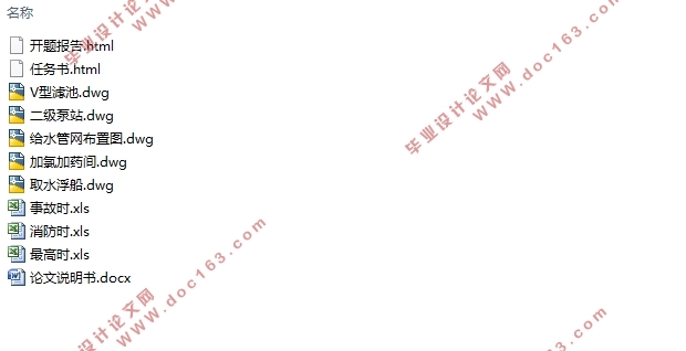 天门市城区给水工程设计(含CAD图)