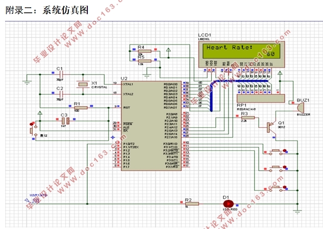 数字式人体脉搏仪的设计(附系统原理图,PCB图,代码清单)