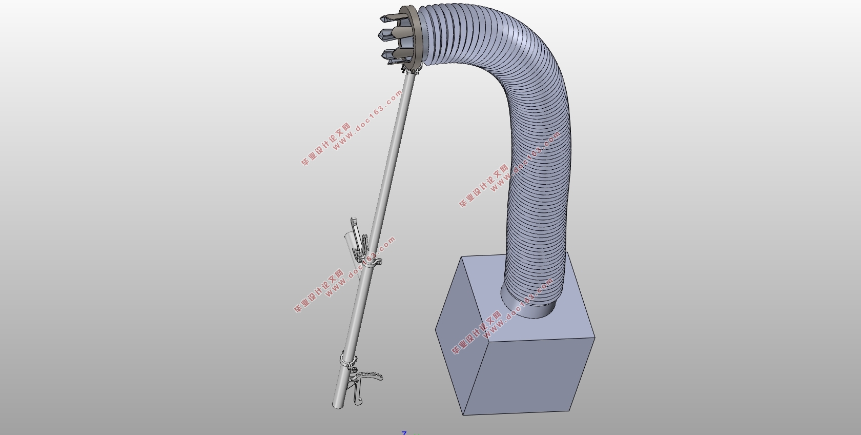 旋转式桔子采摘机的设计与分析(含CAD装配图,SolidWorks三维图)