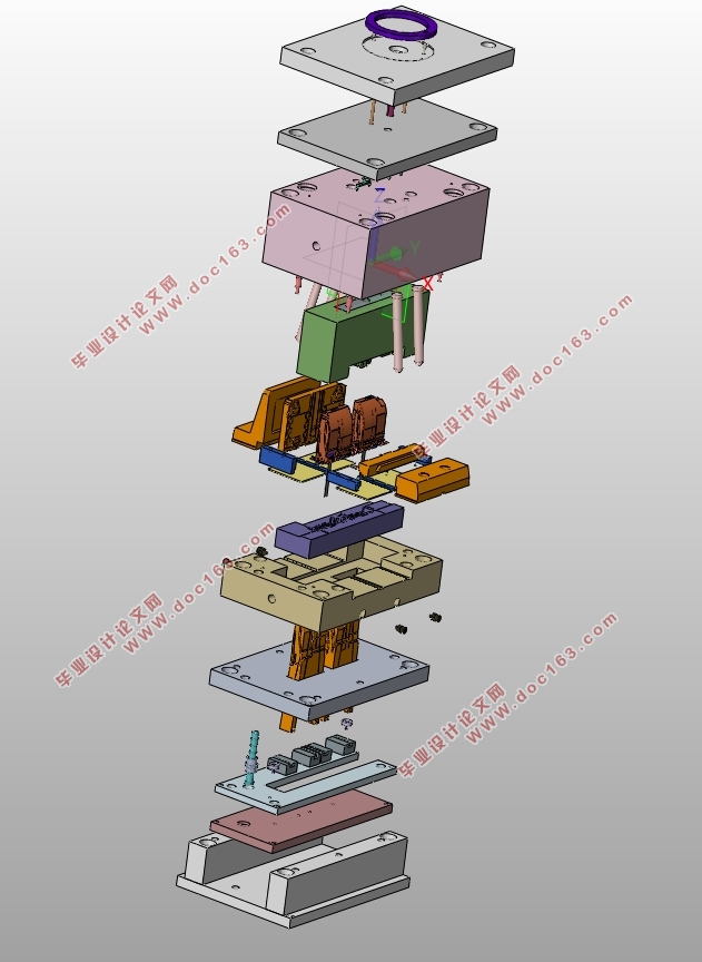 杂物盒储物盒注塑模具设计(含CAD零件图装配图,UG三维图)