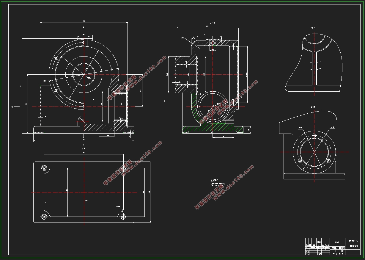 蜗轮蜗杆减速器壳体加工工艺及夹具设计(含CAD夹具图装配图)