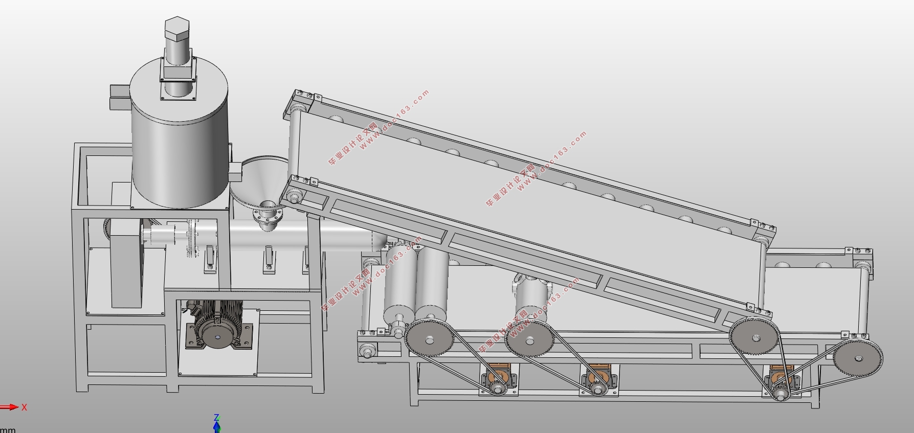 全自动饺子擀皮机(制皮机)(含CAD零件图装配图,SolidWorks三维图)