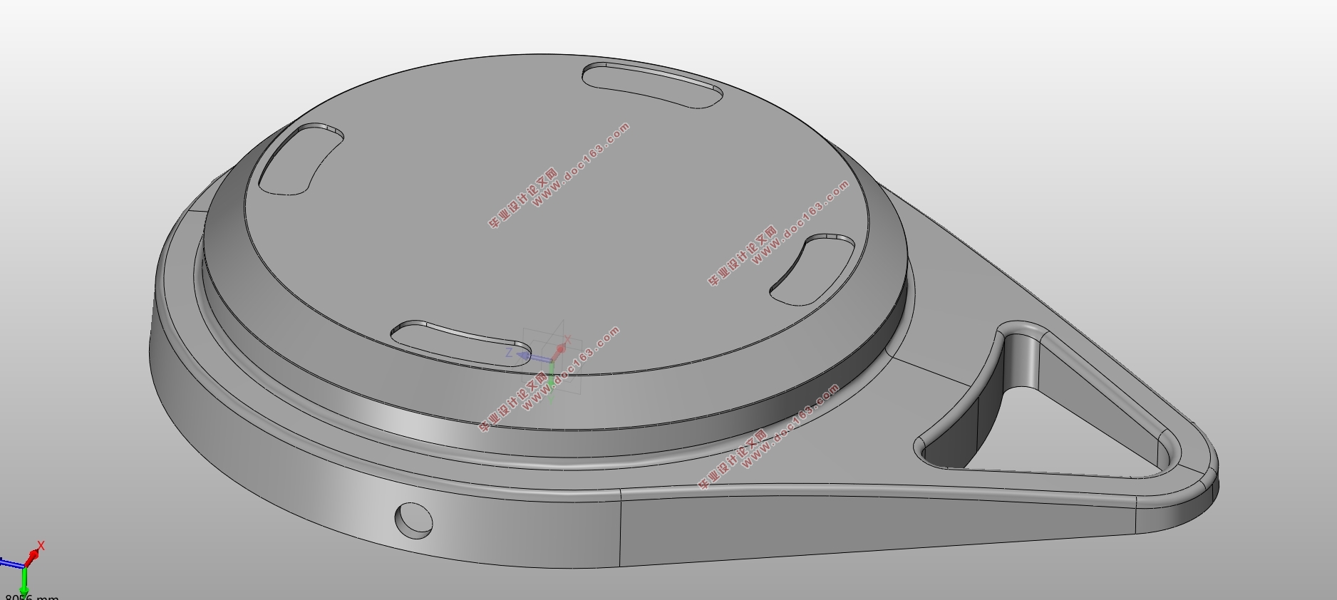 蓝牙随声播后盖注塑模具设计(含CAD图,SolidWorks零件图,UG三维装配图)