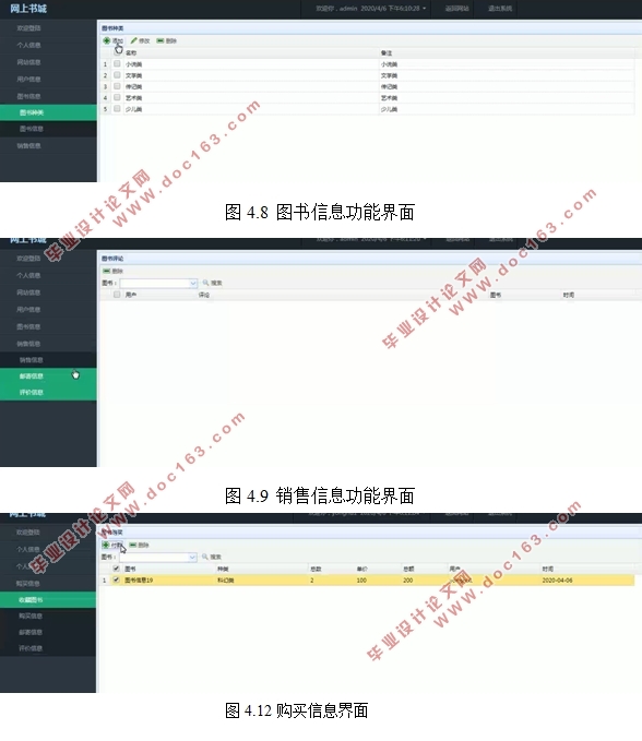 基于Java的网上书城的设计与实现(前台+后台)(SSM,MySQL)(含录像)