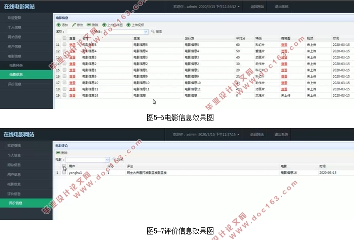 基于Javaweb的在线电影网站的设计与实现(SSM,MySQL)(含录像)