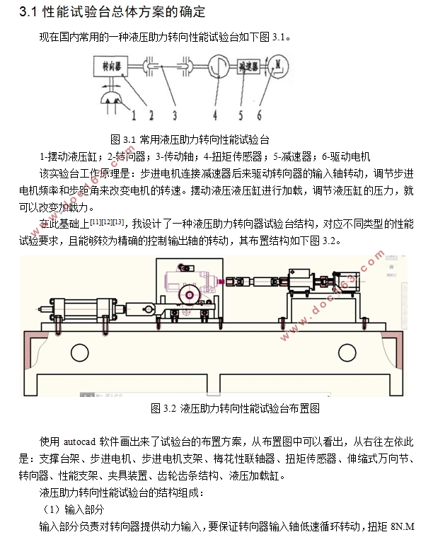 液压助力转向器性能试验台设计(含CAD零件图装配图)