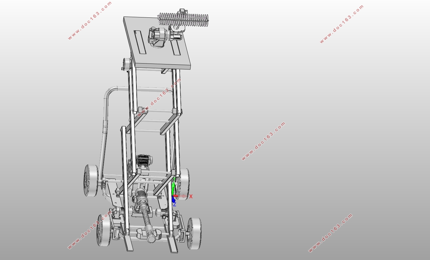 内墙墙面清洁机构设计(含CAD零件图装配图,SolidWorks三维图)