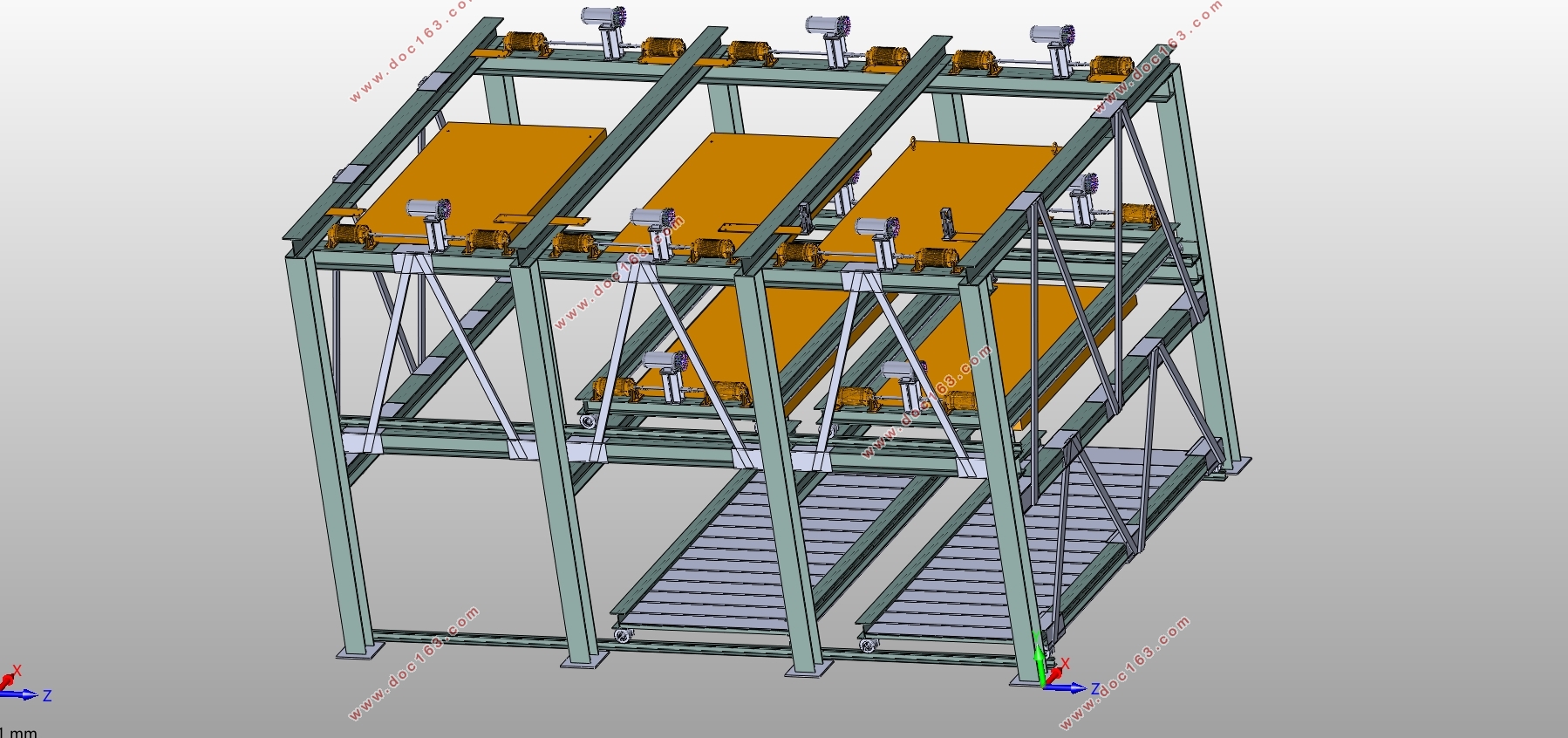 升降横移式立体车库的设计(含CAD零件图装配图,SolidWorks三维图)