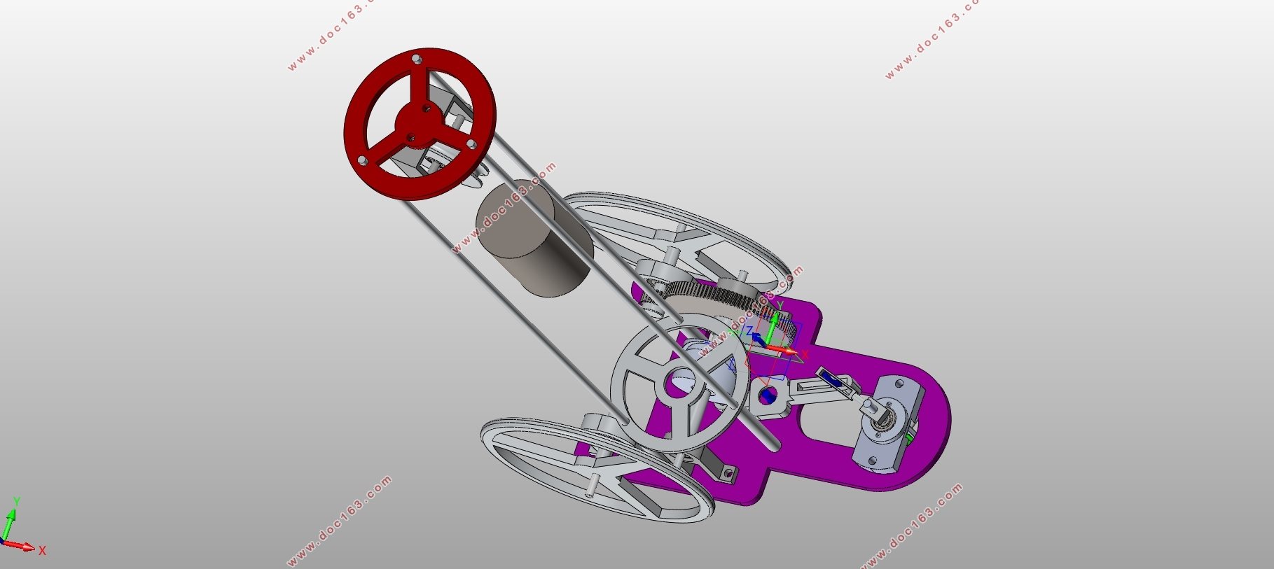 基于重力势能的S形轨迹无碳小车结构设计(含CAD图,SolidWorks三维图)