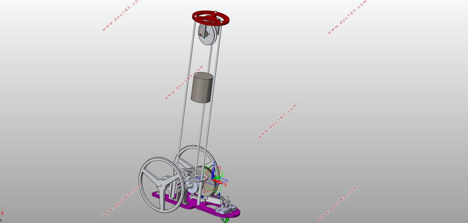 基于重力势能的S形轨迹无碳小车结构设计(含CAD图,SolidWorks三维图)