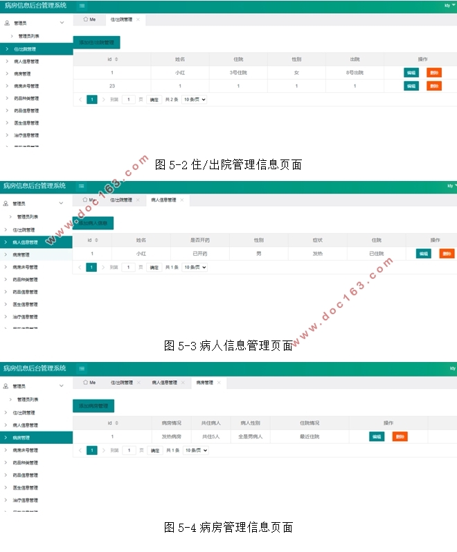 基于SpringBoot的病房信息管理系统的设计与实现(MySQL)