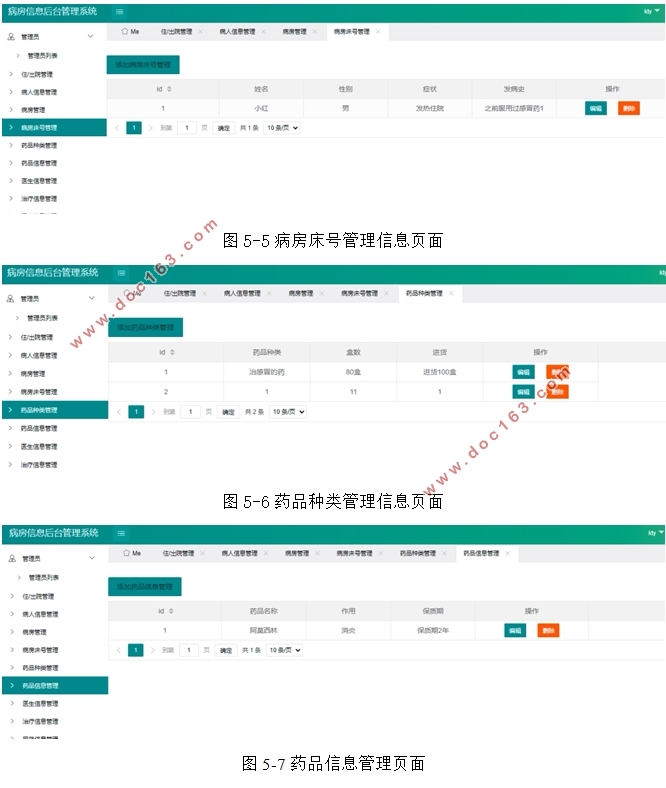 基于SpringBoot的病房信息管理系统的设计与实现(MySQL)