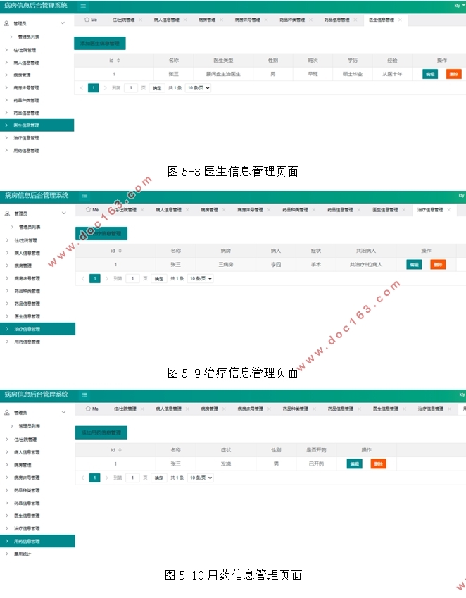 基于SpringBoot的病房信息管理系统的设计与实现(MySQL)