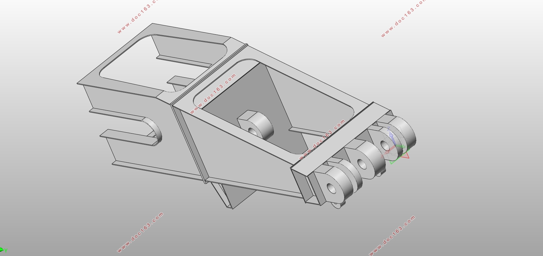MQ2533四连杆门座起重机人字架结构设计(含CAD图,SolidWorks三维图)