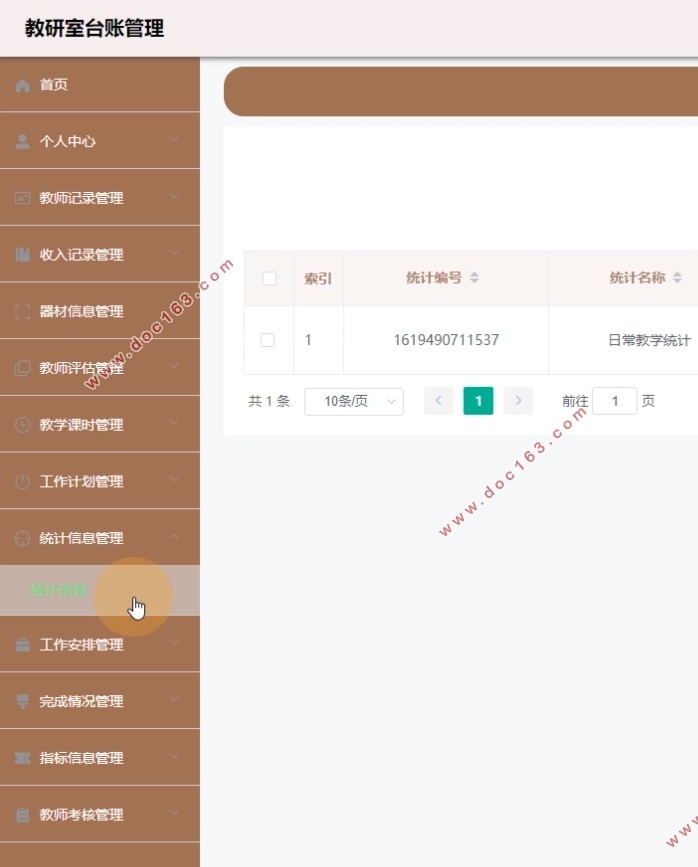 教研室台账管理系统的设计与实现(Springboot,MySQL)