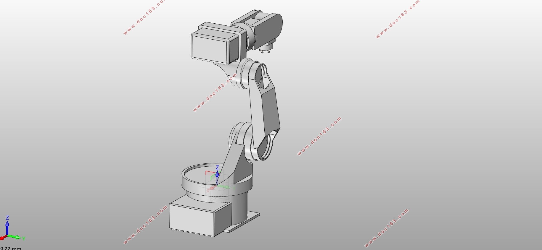 数控铣床六自由度上下料机器人设计(含CAD零件图装配图,SolidWorks三维图)