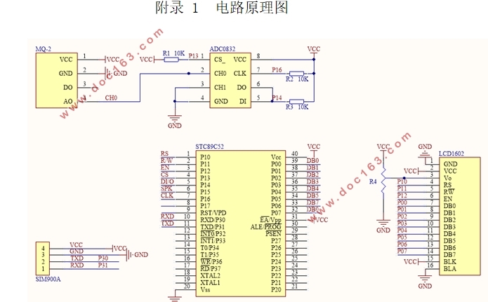 基于单片机与GSM模块的烟雾报警器的设计