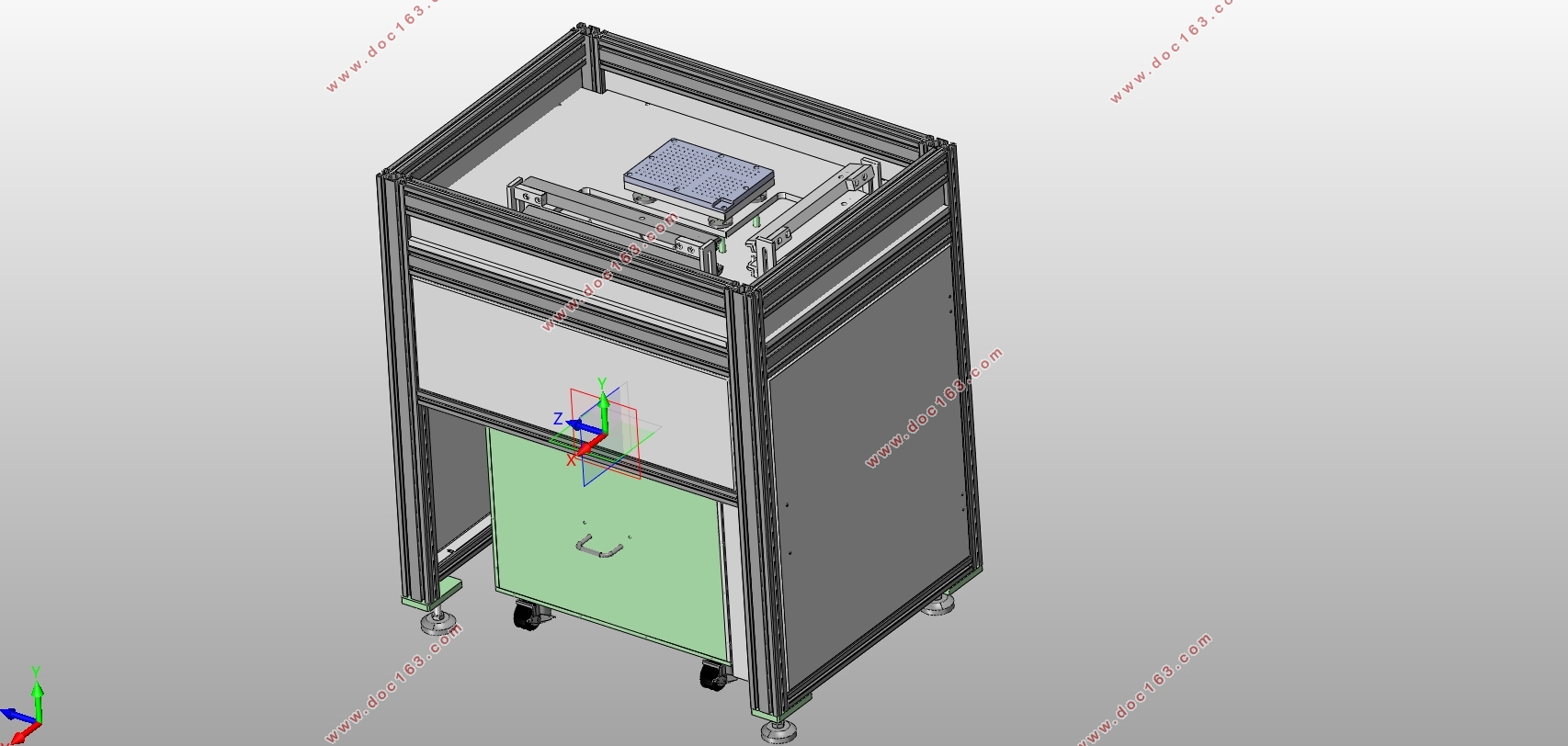 玻璃基板切割后自动去额料装置设计(含CAD图,SolidWorks三维图)
