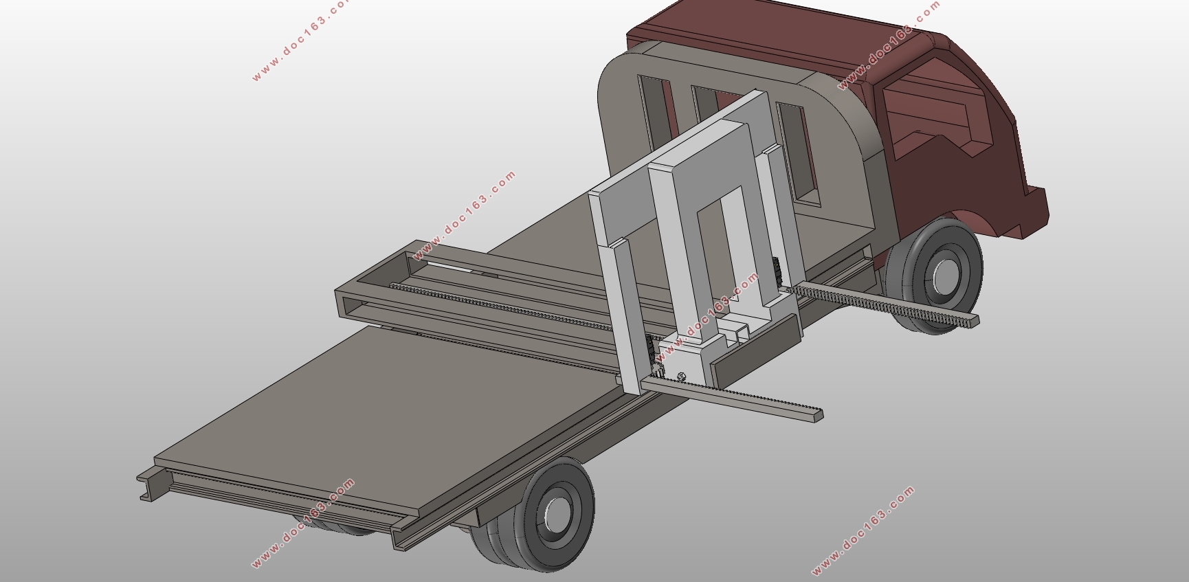 轻型侧位道路清障车的总体布置与设计(含CAD图,SolidWorks三维图)(英文版)
