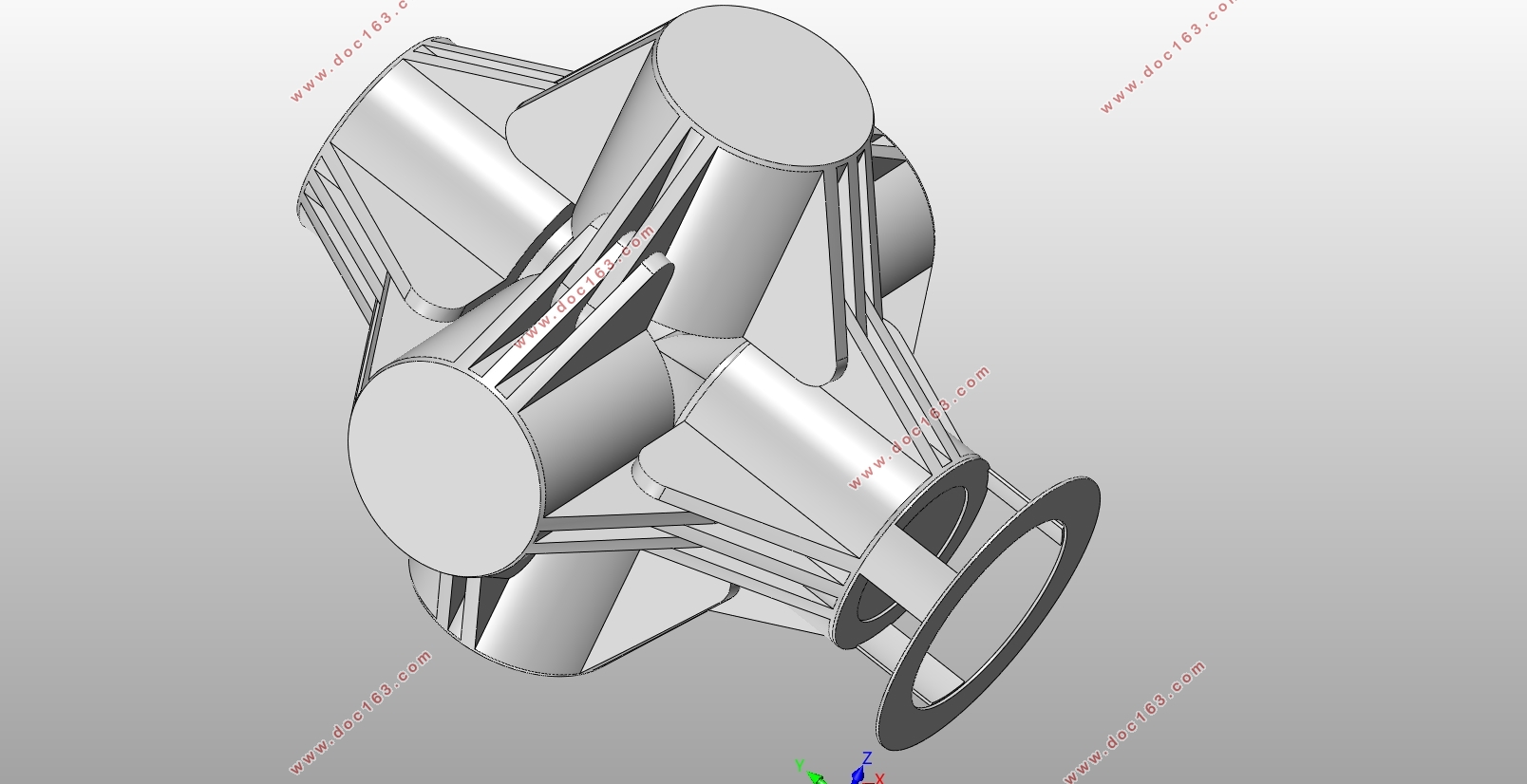 金刚石六面顶压机的设计(含CAD零件图装配图,SolidWorks三维图)