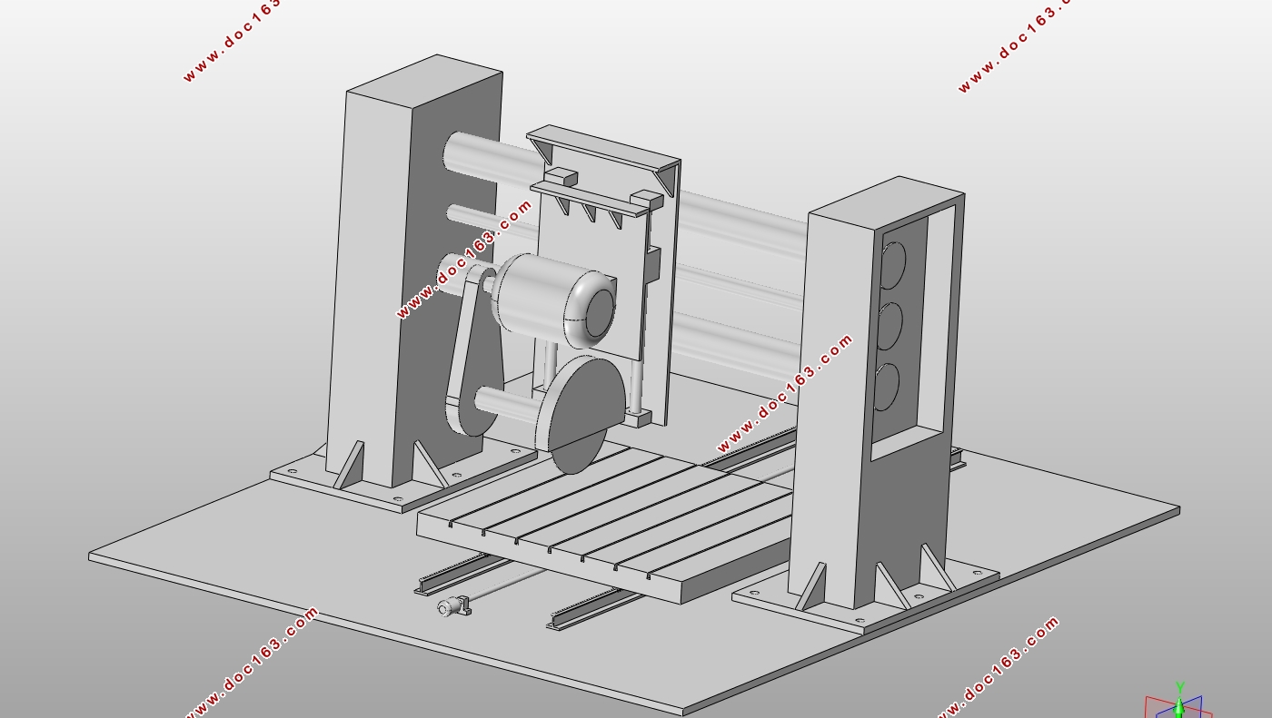 圆弧石材切割机床结构设计(含CAD装配图,SolidWorks三维图)