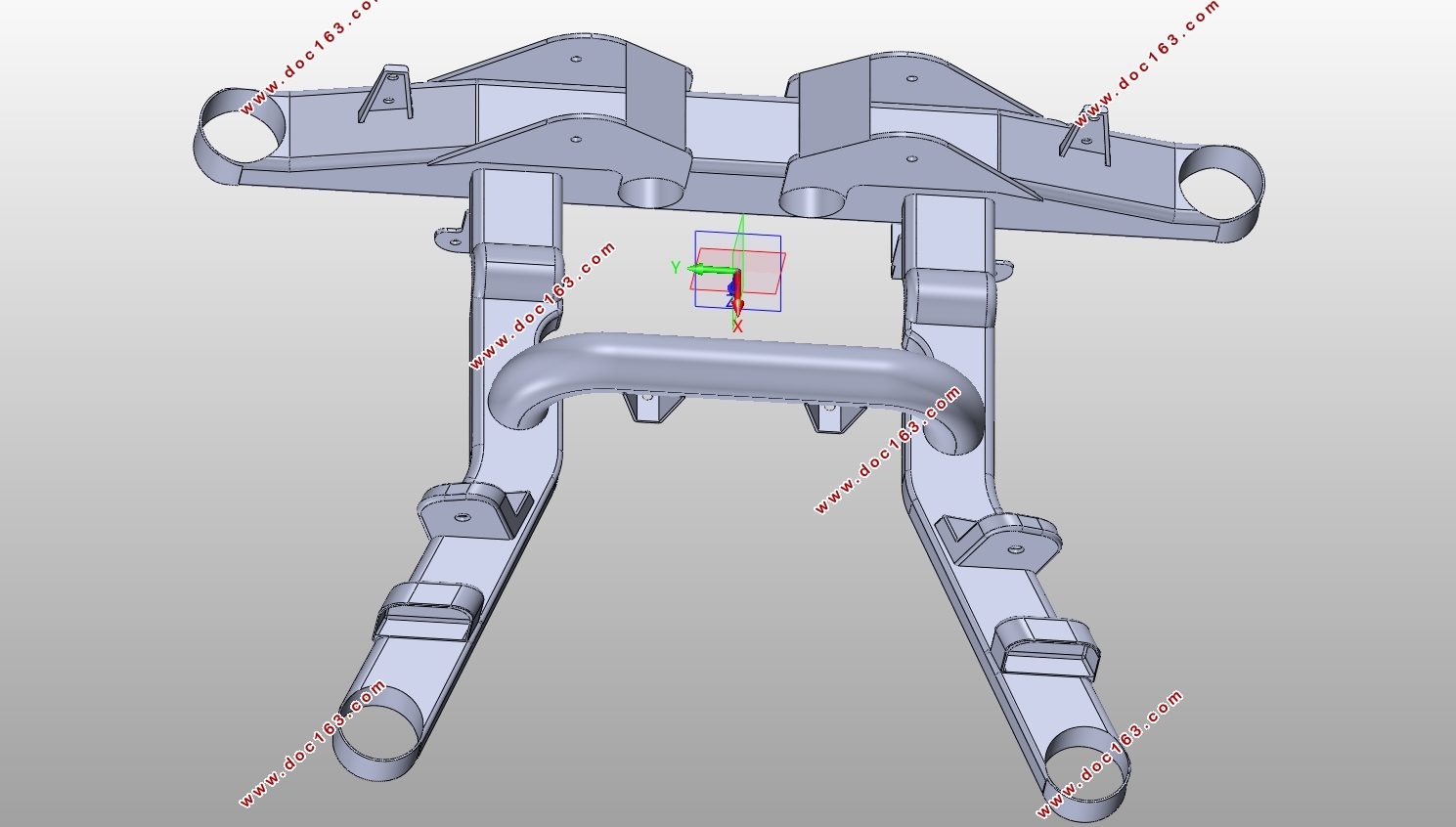某微车后副车架结构设计及分析(含CAD图,SolidWorks,UG三维图)